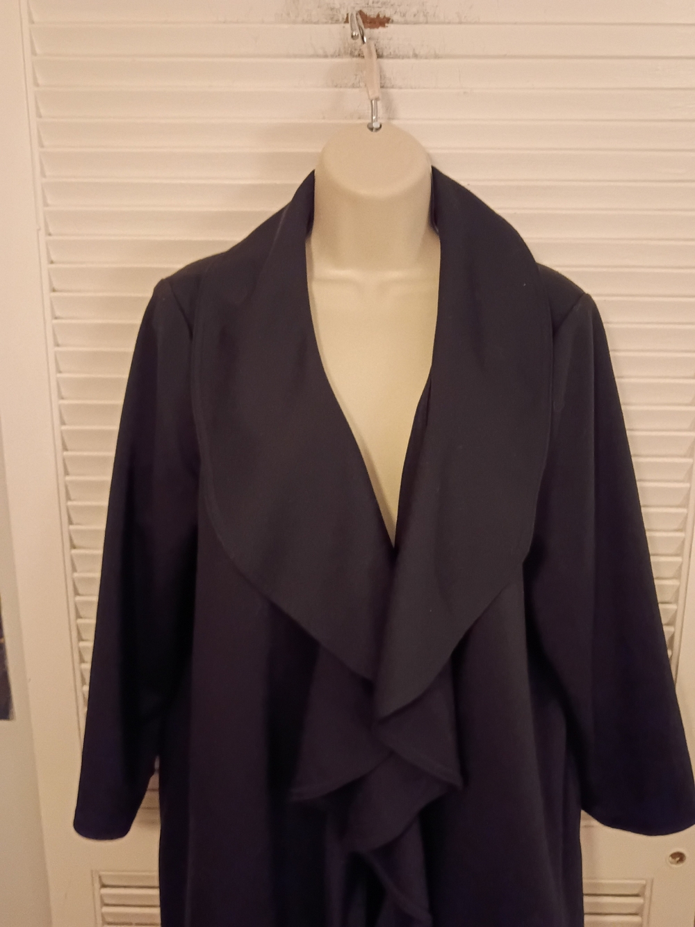 Calvin Klein Black Draped Waterfall Robe - Picture 3 of 7